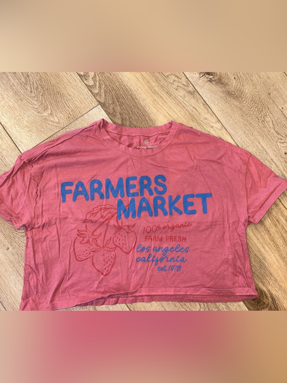 Vintage Threadz "Farmers Market" Pink Graphic Tee